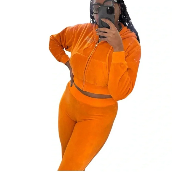 I AM GIA Tracksuit Set Burnt Orange Women’s Size XS/S Y2K - Picture 1 of 14